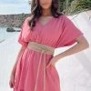 Sicily V-neck Dress Dust Pink 1 Sicily V-neck Dress Dust Pink -Kleding Promotie Winkel Sicily V neck Dress Dust Pink 2 586x900 1