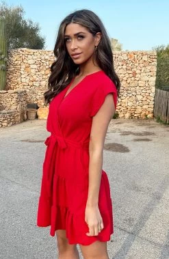 Sienna Jurk Rood 18 Sienna Jurk Rood -Kleding Promotie Winkel Sienna Jurk Rood 11 586x900 1