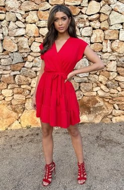 Sienna Jurk Rood 14 Sienna Jurk Rood -Kleding Promotie Winkel Sienna Jurk Rood 2 586x900 1