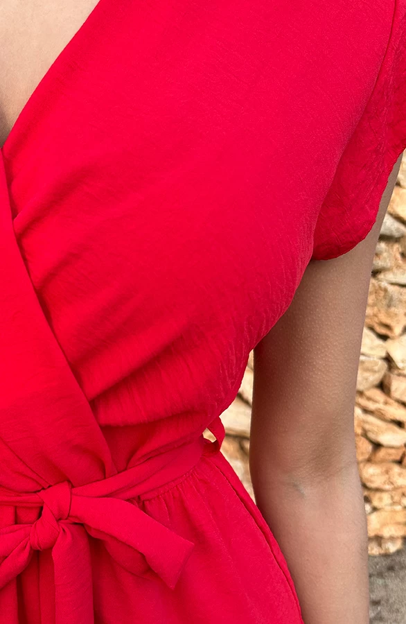 Sienna Jurk Rood 9 Sienna Jurk Rood - Afbeelding 7