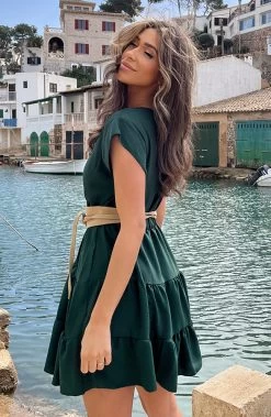 Musthave Deal Suede Wikkelriemen -Kleding Promotie Winkel Sienna Jurk Smaragd 1 586x900 2