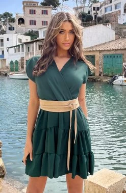 Sienna Jurk Smaragd -Kleding Promotie Winkel Sienna Jurk Smaragd 3 586x900 1