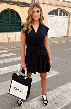 Sienna Jurk Zwart -Kleding Promotie Winkel Sienna Jurk Zwart 3 586x900 1