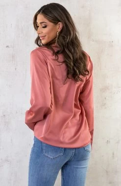 Silk Oversized Blouse Dust Roze -Kleding Promotie Winkel Silk Oversized Blouse Dust Roze 3 586x900 1