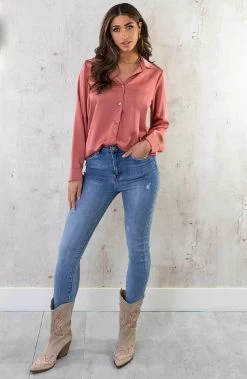 Silk Oversized Blouse Dust Roze -Kleding Promotie Winkel Silk Oversized Blouse Dust Roze 4 586x900 1