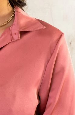Silk Oversized Blouse Dust Roze -Kleding Promotie Winkel Silk Oversized Blouse Dust Roze 586x900 1