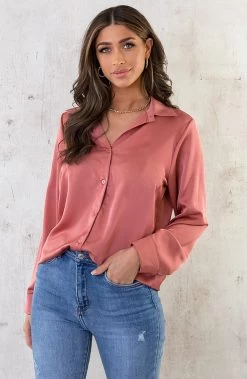 Musthave Deal Silk Oversized Blouses -Kleding Promotie Winkel Silk Oversized Blouse Dust Roze 6 586x900 2