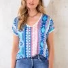 Silk Top Aztec Print Kobalt 1 Silk Top Aztec Print Kobalt -Kleding Promotie Winkel Silk Top Aztec Print Kobalt 1 586x900 1