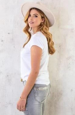 Simple Things Top Wit Lila -Kleding Promotie Winkel Simple Things Top Wit Lila 5 586x900 1