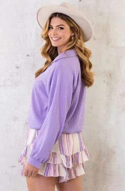 Oversized Venice Blouse Lila -Kleding Promotie Winkel Skort Aztec Lila Roze 5 586x900 1