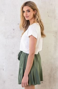 Skort Met Strik Army -Kleding Promotie Winkel Skort Met Strik Army 6 586x900 1