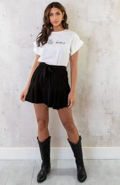 Skort Met Strik Zwart -Kleding Promotie Winkel Skort Met Strik Zwart 2 586x900 2