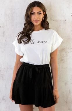 T-shirt Belle Ame Black 14 T-shirt Belle Ame Black -Kleding Promotie Winkel Skort Met Strik Zwart 6 586x900 1