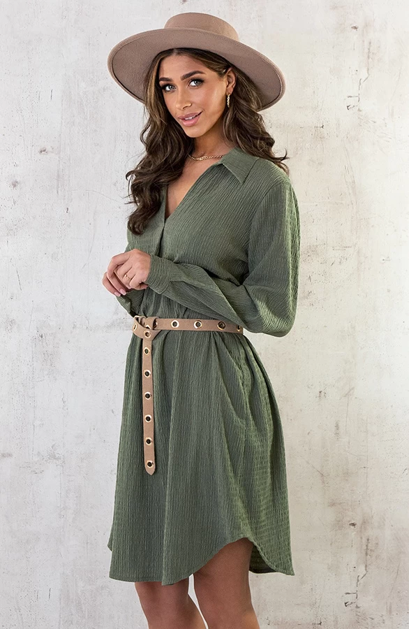 Smocked Blouse Dress Army 5 Smocked Blouse Dress Army - Afbeelding 3