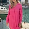 Smocked Blouse Dress Fuchsia 1 Smocked Blouse Dress Fuchsia -Kleding Promotie Winkel Smocked Blouse Dress Fuchsia 1 586x900 1