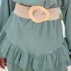 Suede Riem Gouden Gesp Light Beige -Kleding Promotie Winkel Smocked Ruffle Skort Malaga Mint 586x900 1