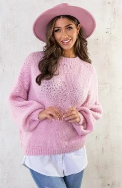 Soft Oversized Trui Lichtroze -Kleding Promotie Winkel Soft Oversized Trui Lichtroze 2 586x900 1