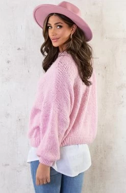 Soft Oversized Trui Lichtroze -Kleding Promotie Winkel Soft Oversized Trui Lichtroze 5 586x900 1