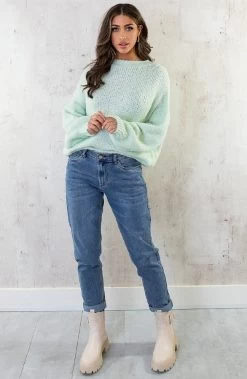 Soft Oversized Trui Mint -Kleding Promotie Winkel Soft Oversized Trui Mint 5 586x900 1
