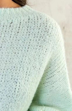 Soft Oversized Trui Mint -Kleding Promotie Winkel Soft Oversized Trui Mint 586x900 1