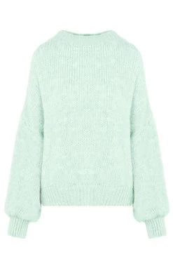 Soft Oversized Trui Mint -Kleding Promotie Winkel Soft Oversized Trui Mint 586x900 2