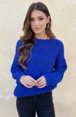 Soft Trui Geruit Kobalt -Kleding Promotie Winkel Soft Trui Geruit Kobalt 4 1 586x900 1