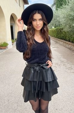 Soft Trui Slim Fit Zwart -Kleding Promotie Winkel Soft Trui Slim Fit Zwart 2 586x900 1