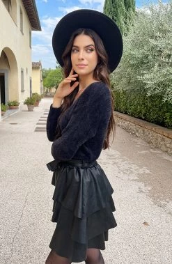 Soft Trui Slim Fit Zwart -Kleding Promotie Winkel Soft Trui Slim Fit Zwart 4 586x900 1