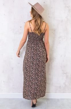 Spaghetti Maxi Jurk Bloemen -Kleding Promotie Winkel Spaghetti Maxi Jurk Bloemen 2 586x900 3