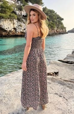 Spaghetti Maxi Jurk Bloemen -Kleding Promotie Winkel Spaghetti Maxi Jurk Bloemen 4 586x900 2