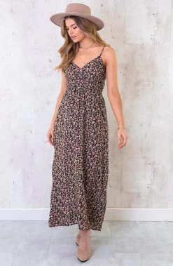 Spaghetti Maxi Jurk Bloemen -Kleding Promotie Winkel Spaghetti Maxi Jurk Bloemen 5 586x900 1