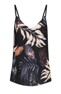 Spaghetti Top Botanisch Zwart 2.0 -Kleding Promotie Winkel Spaghetti Top Botanisch Zwart 2.0 586x900 1