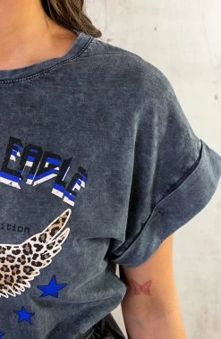 Stonewash T-shirt Eagle Kobalt -Kleding Promotie Winkel Stonewash Eagle T shirt Kobalt 6 586x900 1