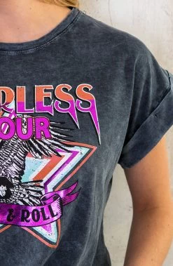 Stonewash T-shirt Fearless Tour Lila -Kleding Promotie Winkel Stonewash T shirt Fearless Tour Lila 1 586x900 1