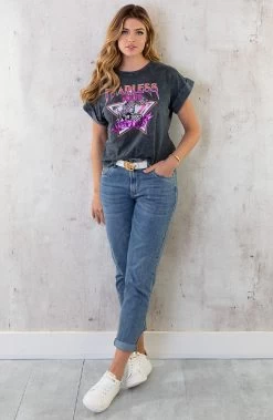 Stonewash T-shirt Fearless Tour Lila -Kleding Promotie Winkel Stonewash T shirt Fearless Tour Lila 2 586x900 1