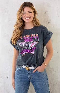 Stonewash T-shirt Fearless Tour Lila -Kleding Promotie Winkel Stonewash T shirt Fearless Tour Lila 3 586x900 1