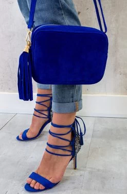 Suede Tas Met Rits Kobalt -Kleding Promotie Winkel Suede Tasje Met Rits Kobalt 586x900 1