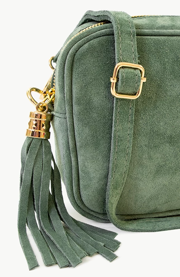 Suede Tas Met Rits Mint 4 Suede Tas Met Rits Mint - Afbeelding 2