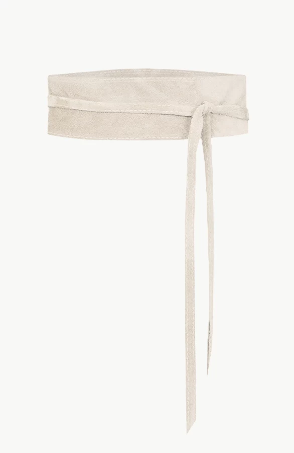 Suede Wikkelriem Light Beige 3 Suede Wikkelriem Light Beige