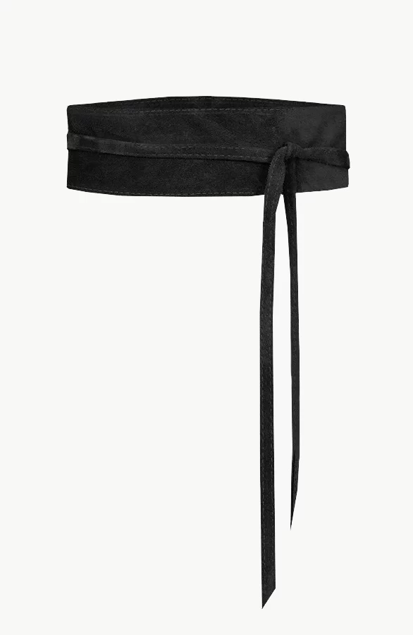 Suede Wikkelriem Zwart 3 Suede Wikkelriem Zwart