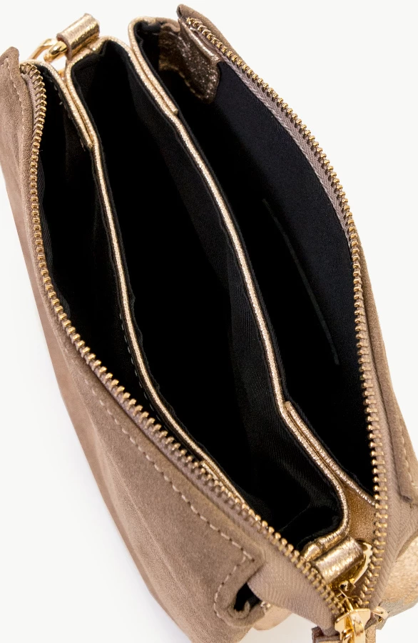 Tas Klein Taupe Goud 6 Tas Klein Taupe Goud - Afbeelding 4