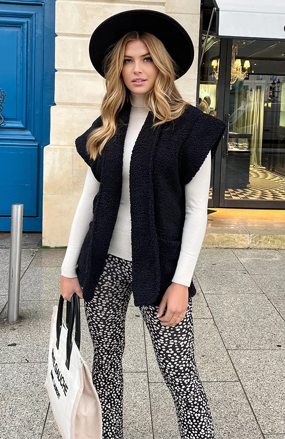 Flared Broek Panterprint Zwart 2.0 4 Flared Broek Panterprint Zwart 2.0 - Afbeelding 2