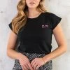 Top Girl Boss Mood Zwart Fuchsia -Kleding Promotie Winkel Top Girl Boss Mood Zwart Fuchsia 2 586x900 1