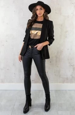 Musthave Deal Coating Jeans -Kleding Promotie Winkel Top Metallic Zwart2 2 586x900 2