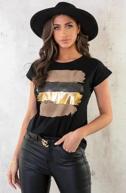 Top Metallic Zwart -Kleding Promotie Winkel Top Metallic Zwart2 4 586x900 1