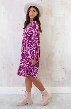 Tuniek Print Magenta -Kleding Promotie Winkel Tuniek Print Magenta 4 586x900 1