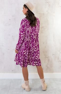 Tuniek Print Magenta -Kleding Promotie Winkel Tuniek Print Magenta 5 586x900 1