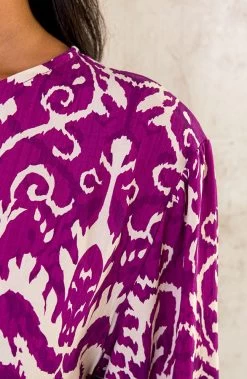 Tuniek Print Magenta -Kleding Promotie Winkel Tuniek Print Magenta 6 586x900 1