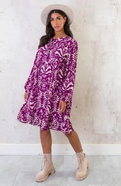 Tuniek Print Magenta -Kleding Promotie Winkel Tuniek Print Magenta 7 586x900 1