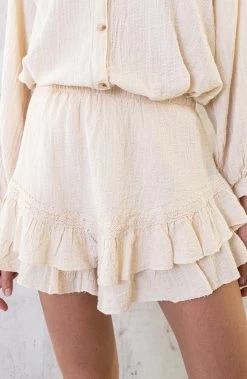 Co-ord Katoen Feminine Beige -Kleding Promotie Winkel Uni Cotton Co ord Beige 8 586x900 1